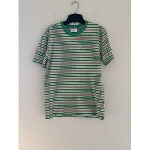 Champions mens size small striped vintage looking shirt green and brown